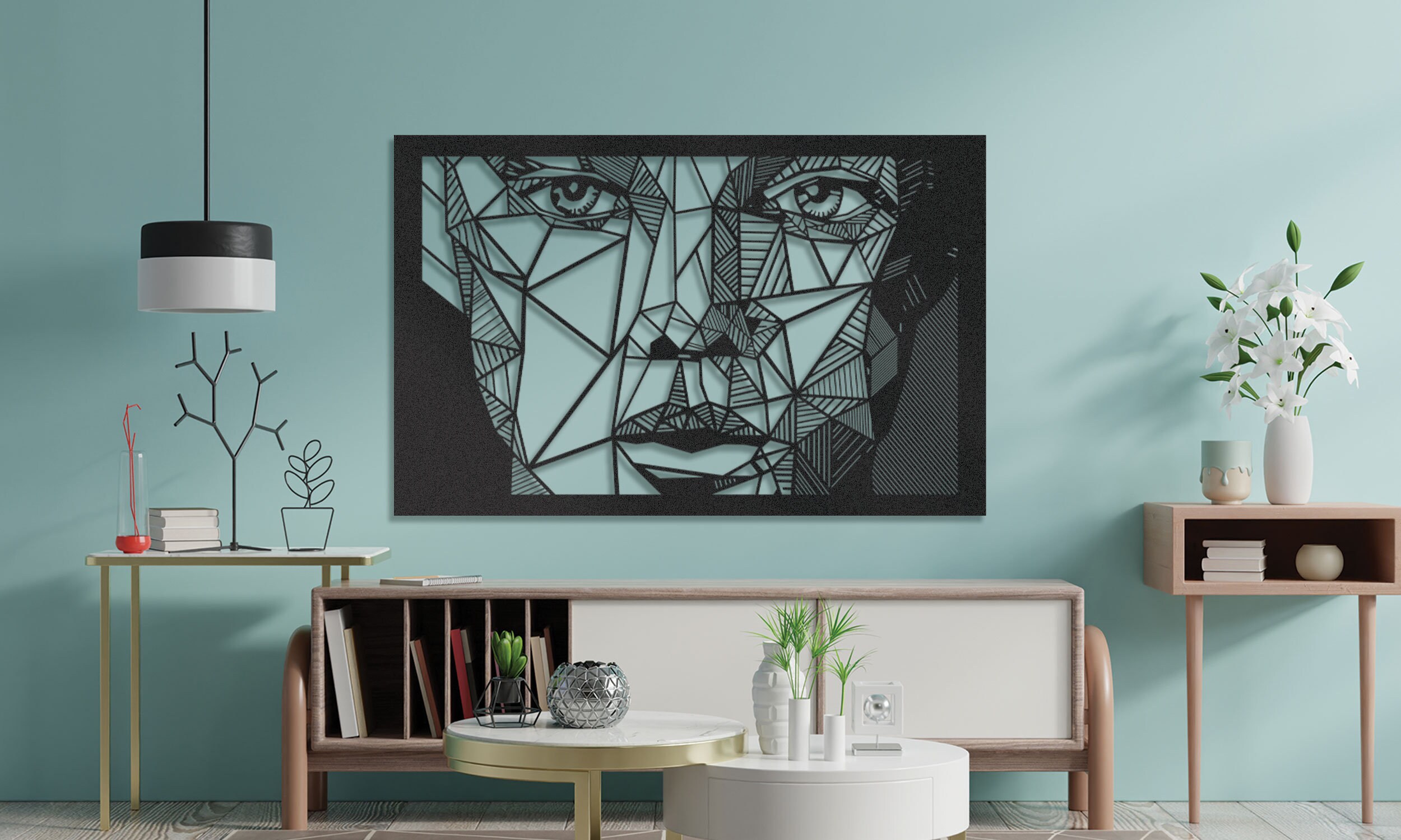 Abstract Woman Face Art Wall Art Face Wall Decor Face Wall Etsy
