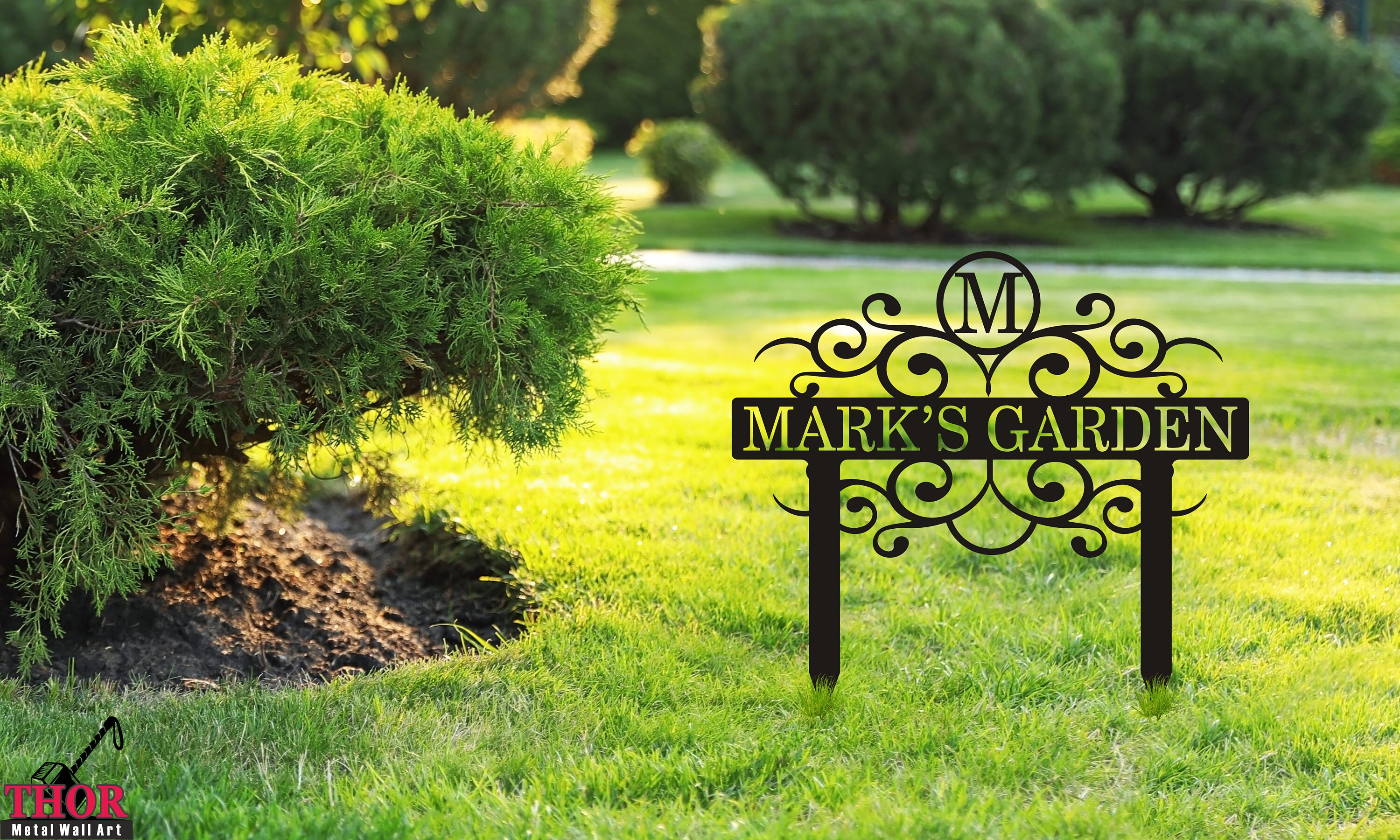 Personalized Metal Garden Sign: Custom Outdoor Yard Decor - Etsy