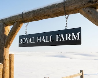 Letrero de granja de metal personalizado, entrada de rancho personalizada, decoración de granero para exteriores