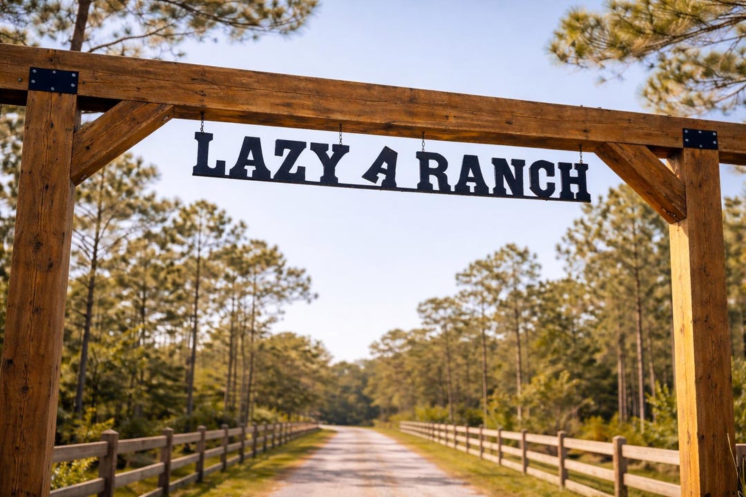 Modern Ranch Signs Personalized Metal Farm Sign – Custom Ranch Decor, Outdoor Hanging Sign ...