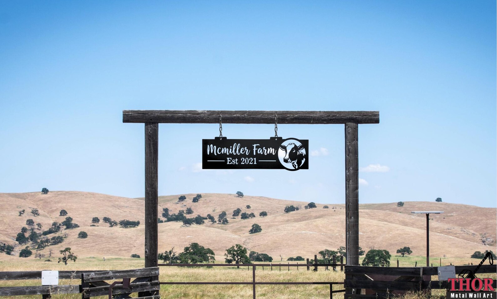Round Ranch Gate Sign Custom Metal Ranch Gate Sign, Personalized Farm Entrance Decor, Western ...