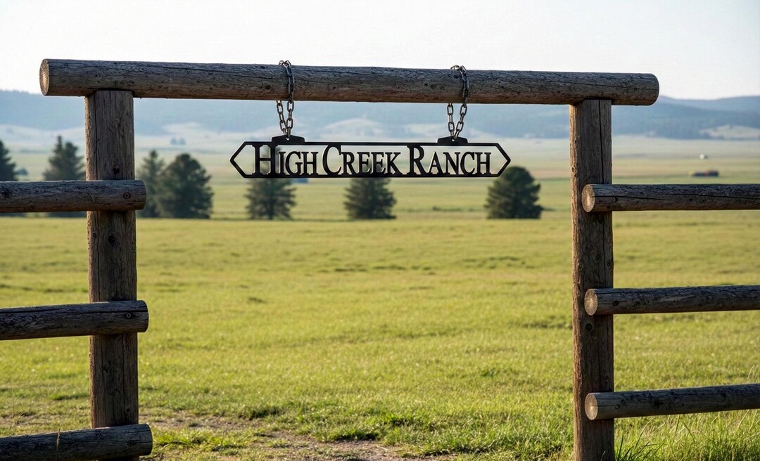 Freedom Ranch Sign Custom Ranch Sign, Metal Farmhouse Entrance Decor - Etsy