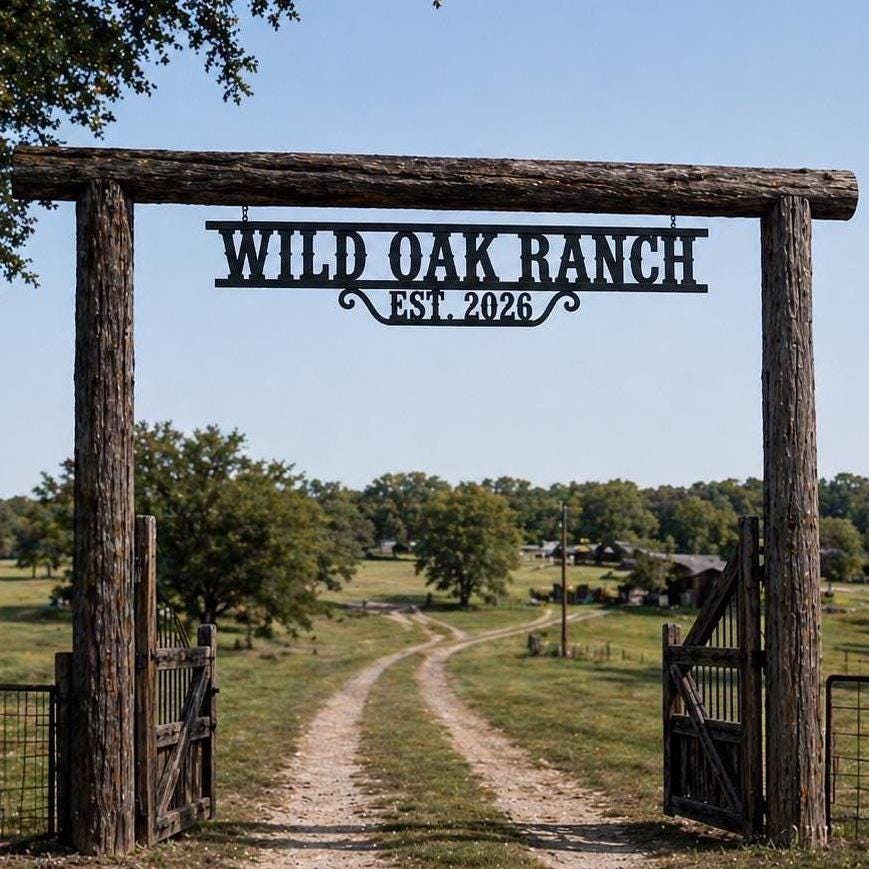 Pink Ranch Sign Ranch Signs Personalized Outdoor, Hanging Name Sign for Yard, Metal ...