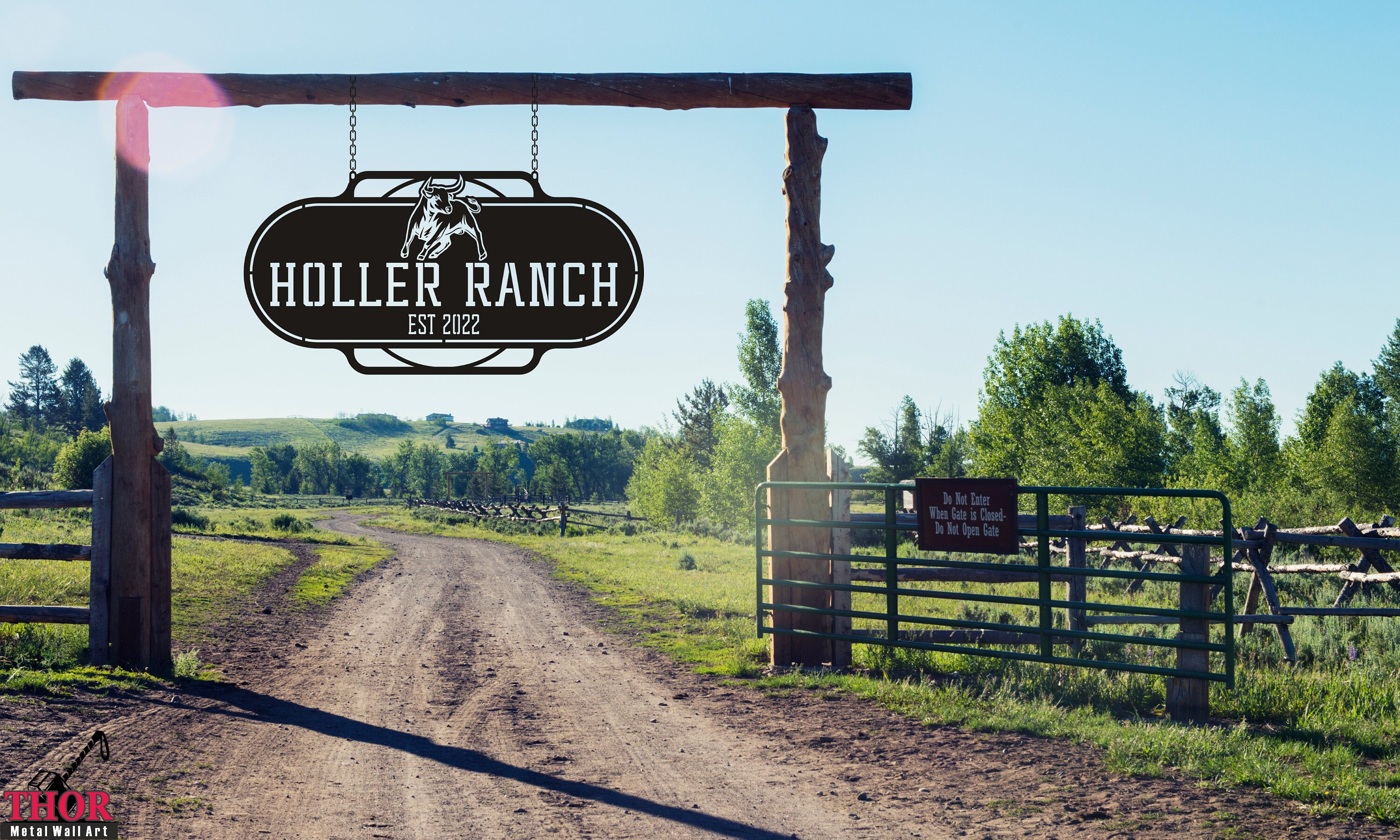 Baker Ranching Signs Personalized Metal Ranch Sign, Custom Farmhouse Decor - Etsy