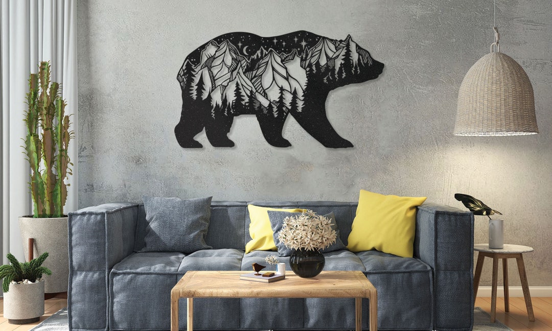 Bear Metal Wall Art, Bear Metal Art, Bear Metal Art, Metal Bear Decor