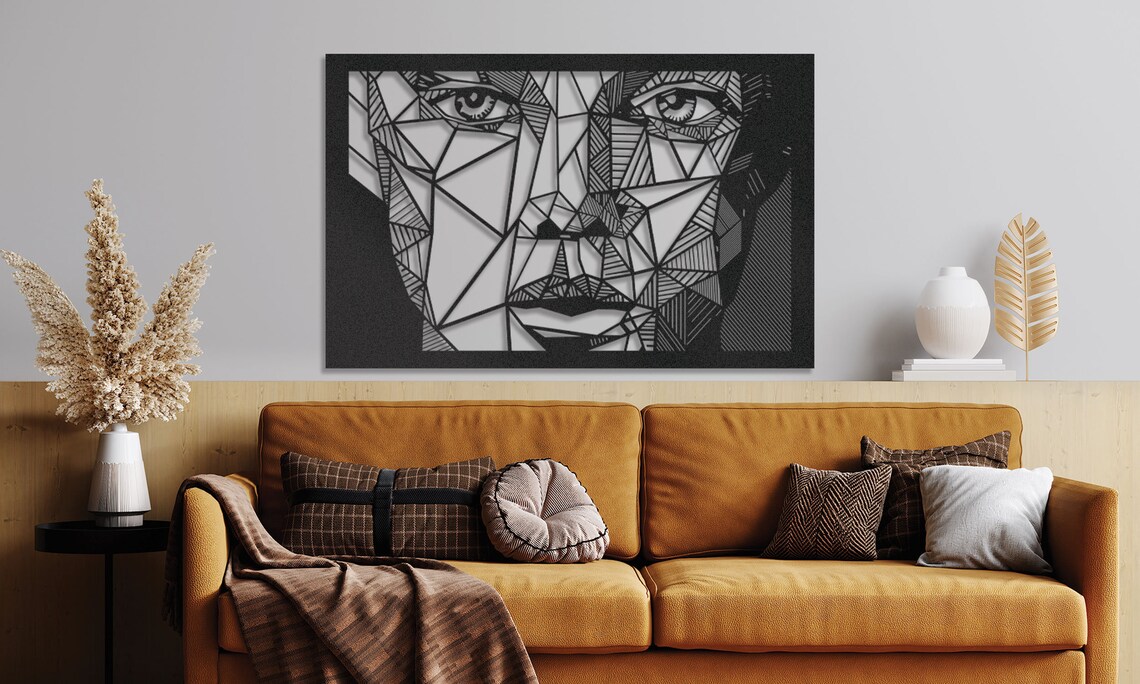 Abstract Woman Face Art Wall Art Face Wall Decor Face Wall Etsy