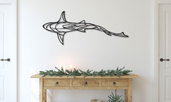 Shark Wall Decor, Metal Wall Decor, Fish Decor, Shark Wall Art, Shark Metal Wall Decor, Housewarming Gift, Modern Wall Decor,