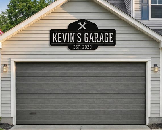 Custom Metal Garage Sign, Personalized Workshop Decor, Ranch Style