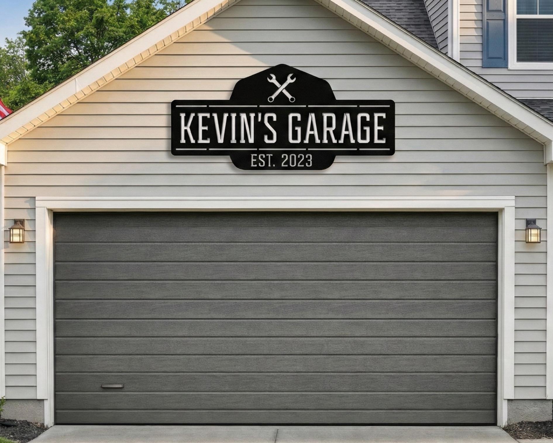 Custom Metal Garage Sign, Personalized Workshop Decor, Ranch Style
