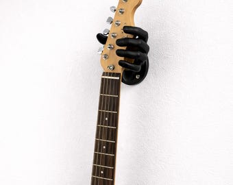 3D Printed Guitar Wall Mount, Hand-Shaped Holder Stand, Acoustic Electric Bass Ukulele Hanger