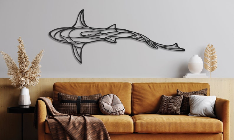Black metal wall art,