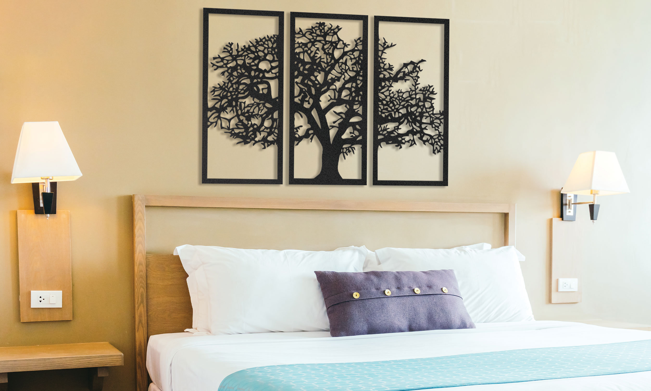 Black Metal Tree Wall Art: Modern Nature Decor - Etsy