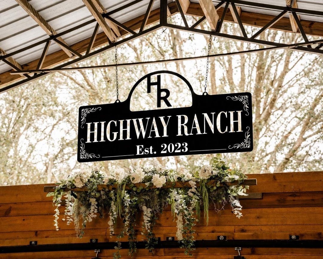 Waterjet Signs Personalized Metal Farm Sign, Custom Barn Entrance, Property Gate - Etsy