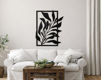 Leaf Wall Hanging Decor Living Room , Ornamental Metal Artwork Leaves, home decor Usa Seller