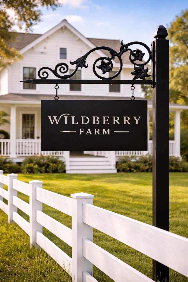 Personalized Aluminum Farm Sign, Rustic Ranch Decor, Custom Family Name ...
