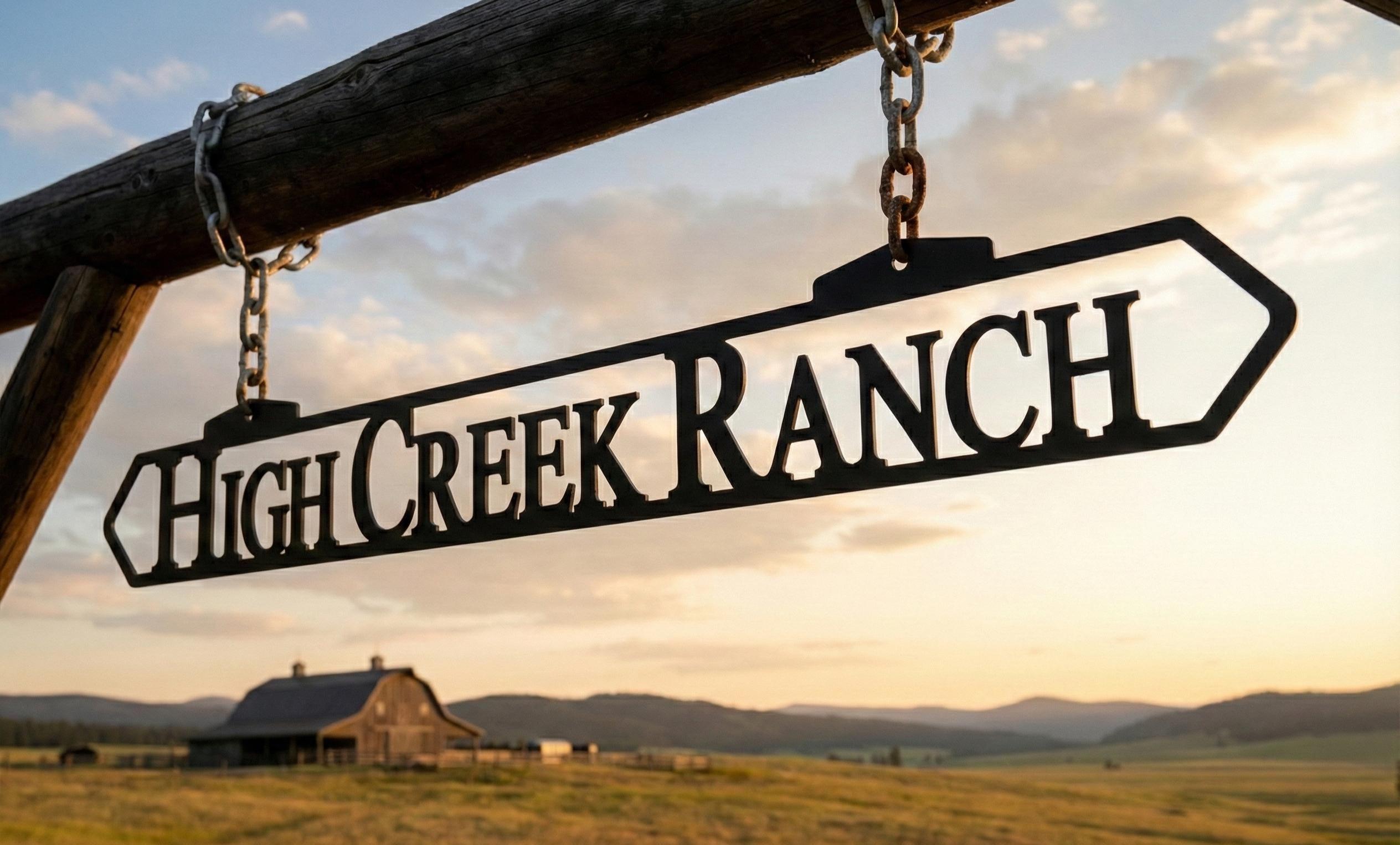 Old Ranch Style Signs Custom Ranch Sign, Metal Farmhouse Entrance Decor - Etsy
