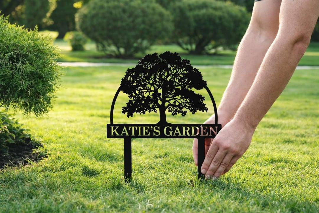 Custom Tree Signage Personalized Metal Tree Sign, Custom Garden Decor - Etsy