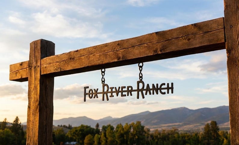 Personalized Metal Ranch Sign, Custom Farm Name, Cabin Decor - Etsy