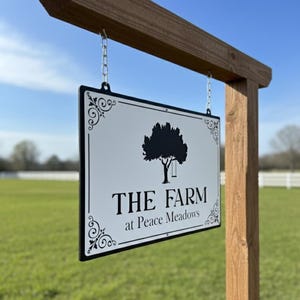 Custom Aluminum Farm Entrance Plaque, Personalized Family Name Sign ...