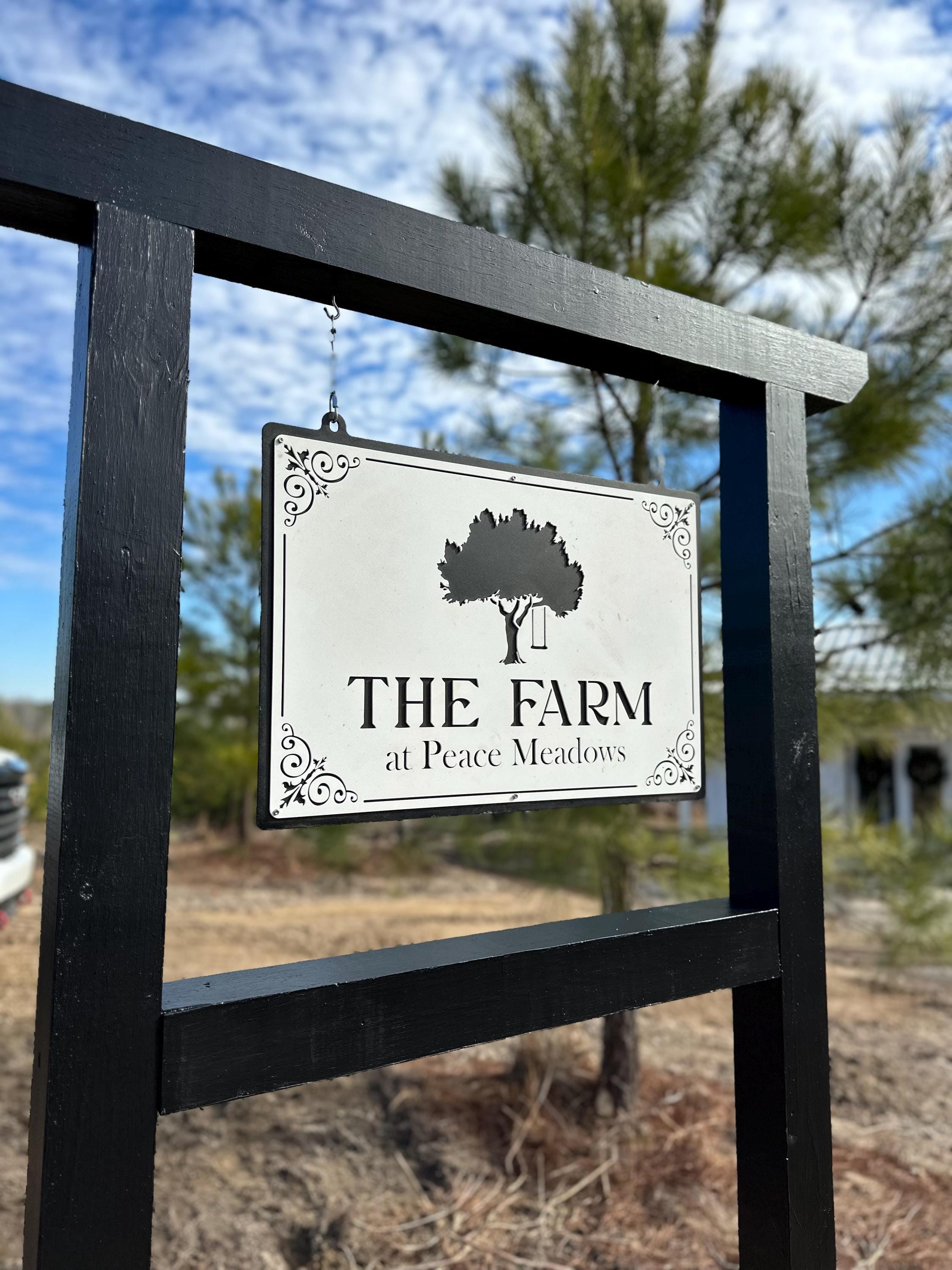 Custom Aluminum Farm Entrance Plaque, Personalized Family Name Sign ...