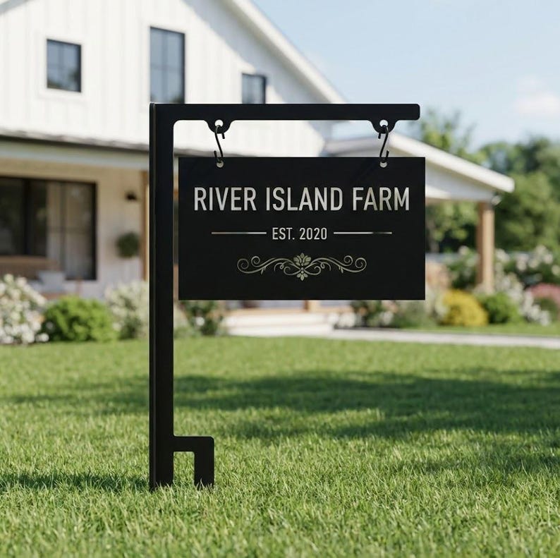 Metal Garden Sign Post, Heavy Duty Steel Yard Sign Holder - Etsy