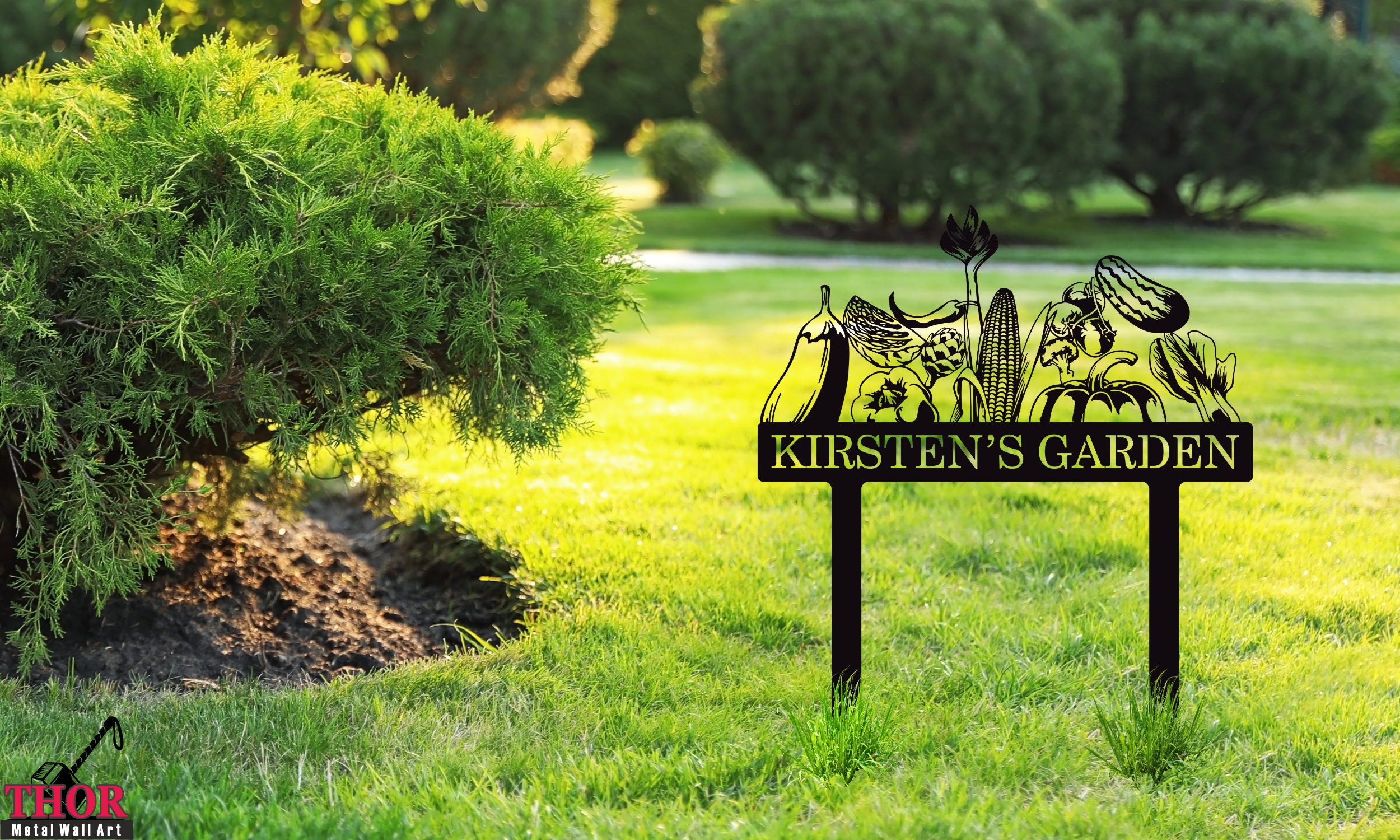 Vegetable Sign Personalized Vegetable Plot Markers, Vegetable Garden Sign, Custom ...