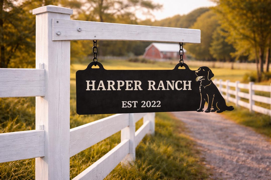 Personalized Metal Farm Sign, Outdoor Hanging Signs, Signage for a ...