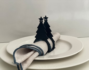 ナプキンリング クリスマス 6個セット ラインストーン エルク