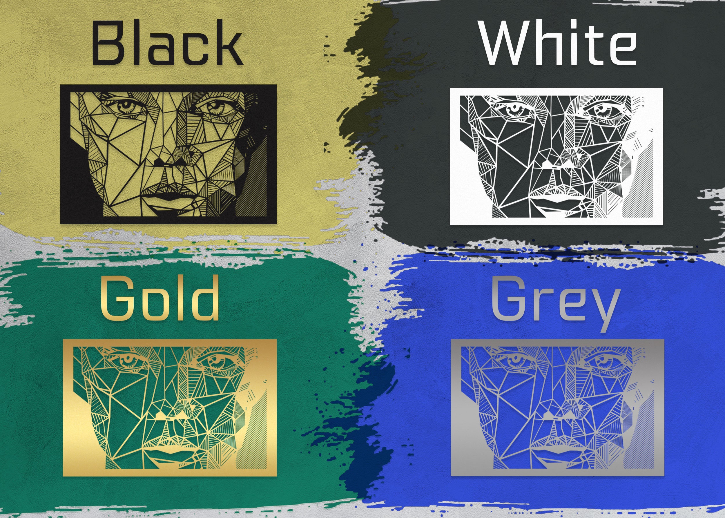 Abstract Woman Face Art Wall Art Face Wall Decor Face Wall Etsy