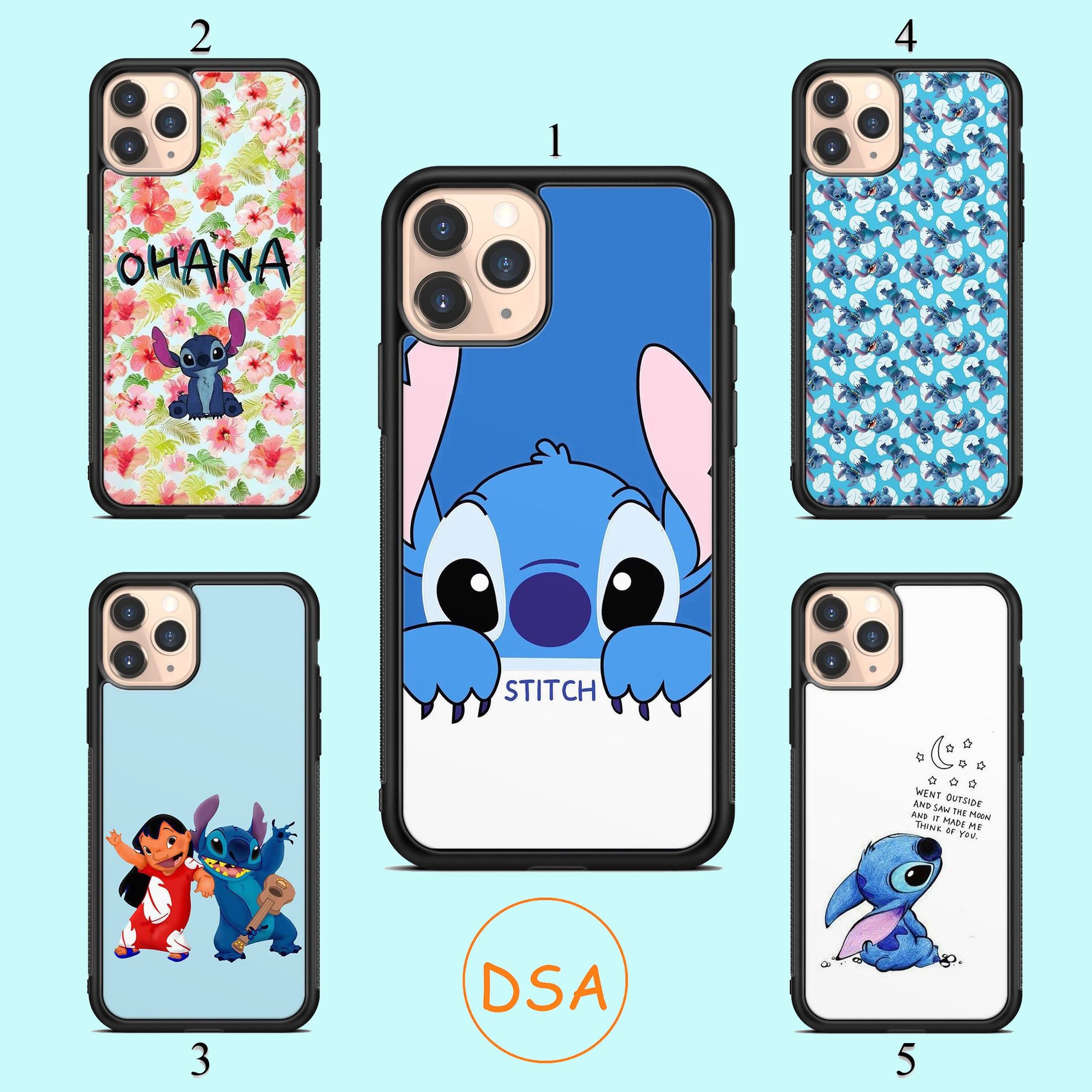 Coque téléphone pour Iphone 11 Lilo Und Stitch Ohana Cute Sweet