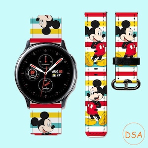 Mickey Mouse Galaxy Watch 42mm Galaxy Watch 42mm Strap Disney Samsung Galaxy Active 2 Band Watch 5 Band Galaxy Watch4 Wristband Gear Sport