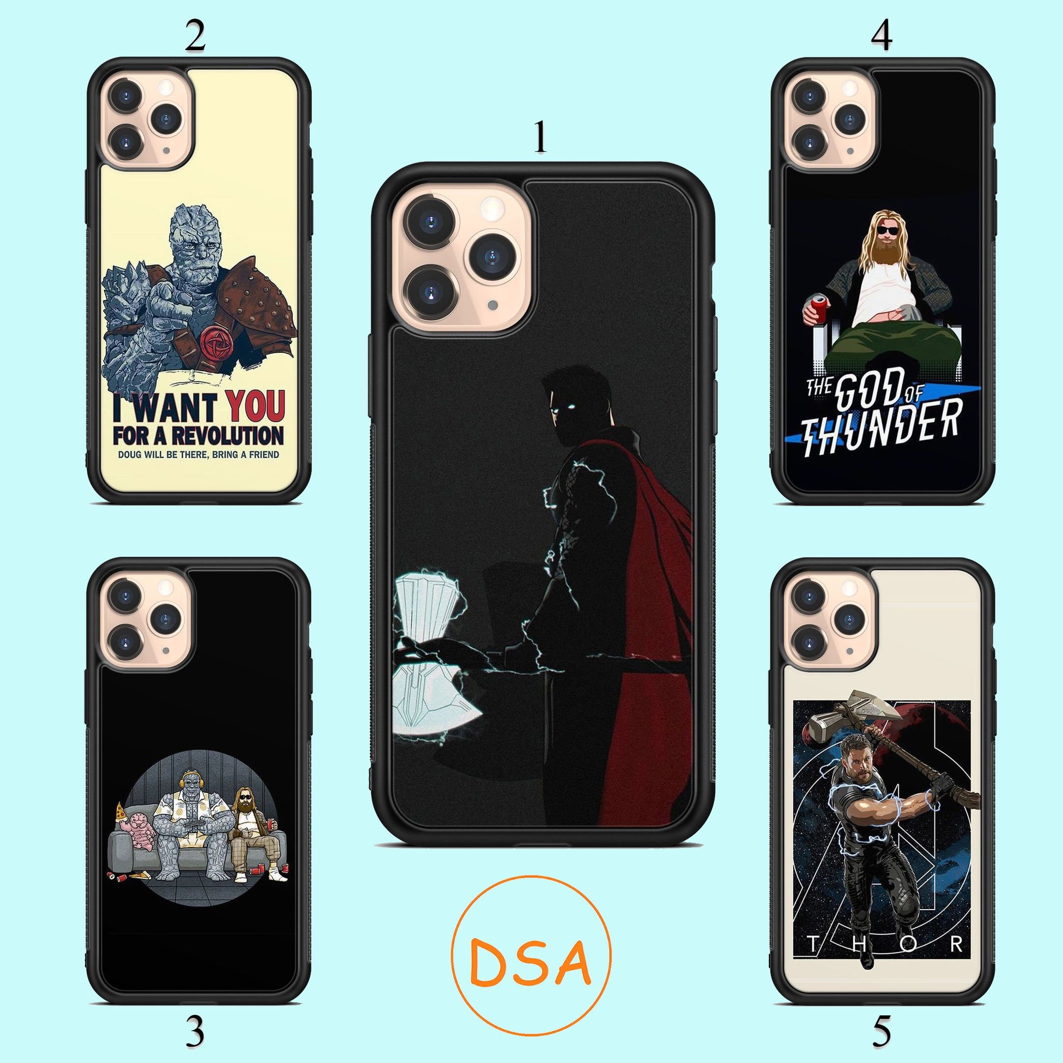 Inspired by Thor Avengers Endgame Case for iPhone Xs Max XR Xs 8 Plus Case Comics Superhero Phone Cover M51 