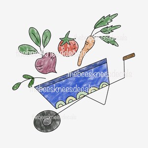 野菜カート デジタルダウンロード、PDF、PNG、JPEG