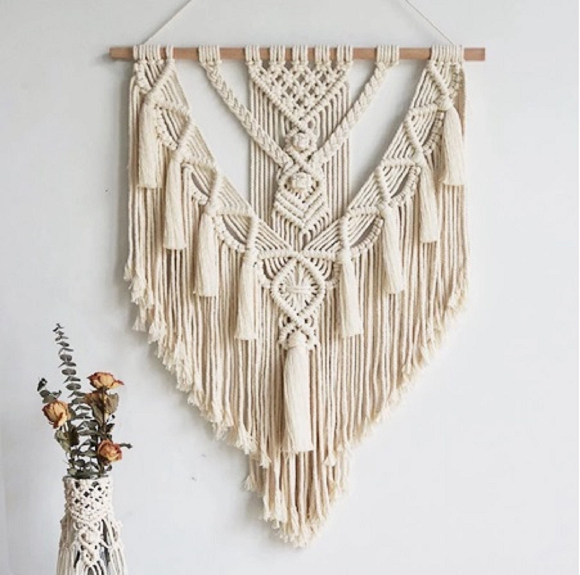 Macrame Wall Hanging Tapestry Wall Decor Boho Chic Bohemian Etsy UK