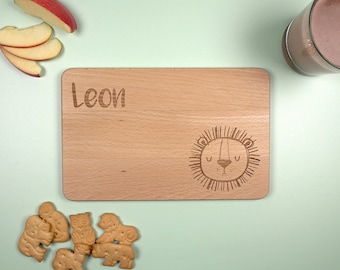 Personalized board / breakfast board / wooden board with engraving / gift / baby / child