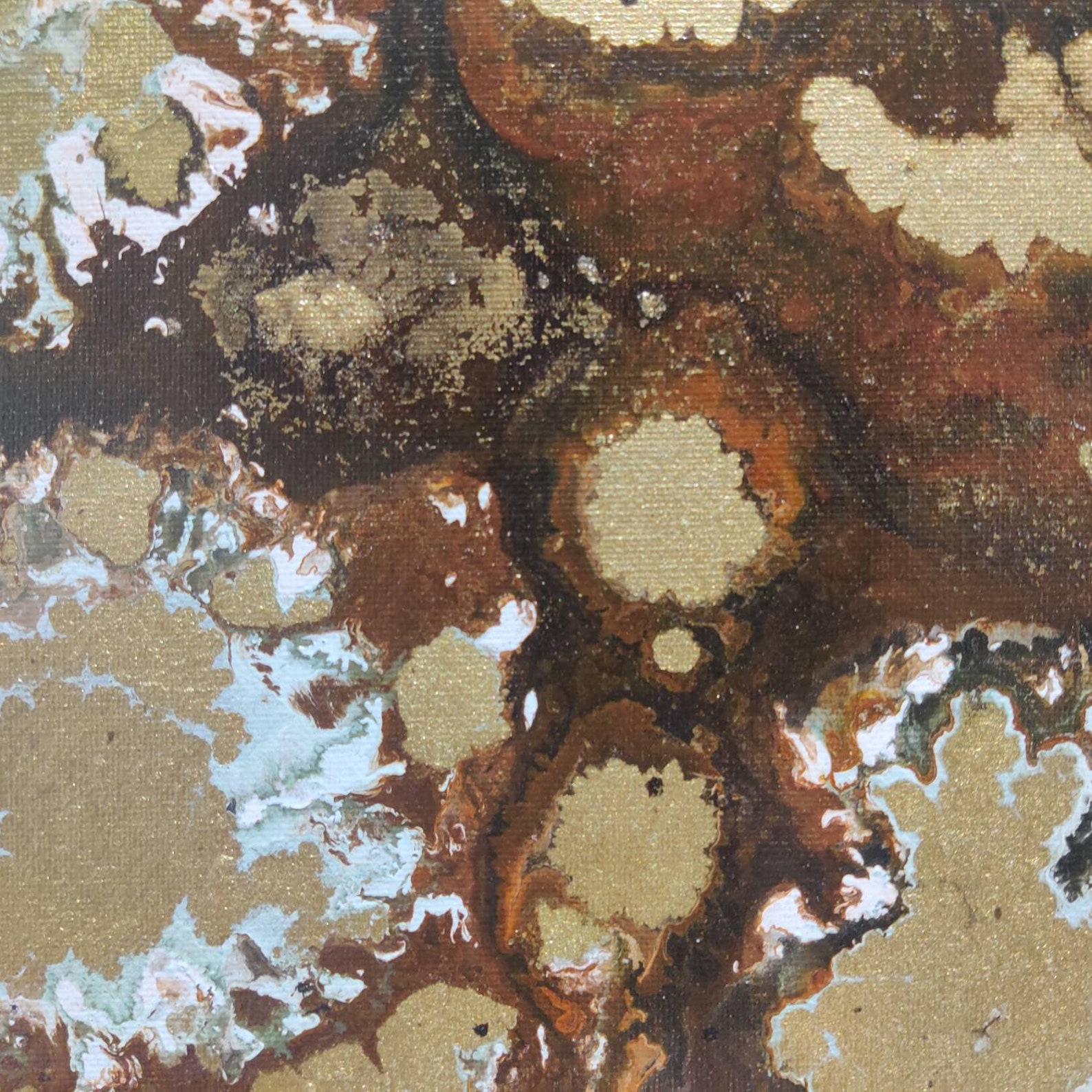 Erde und Staub braunes und goldenes abstraktes | Etsy