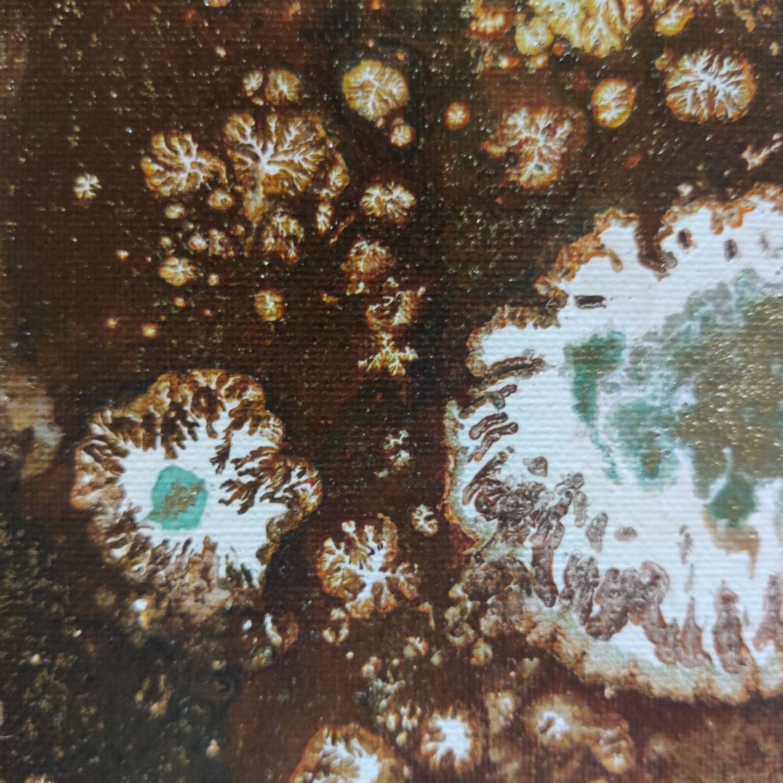 Erde und Staub braunes und goldenes abstraktes | Etsy