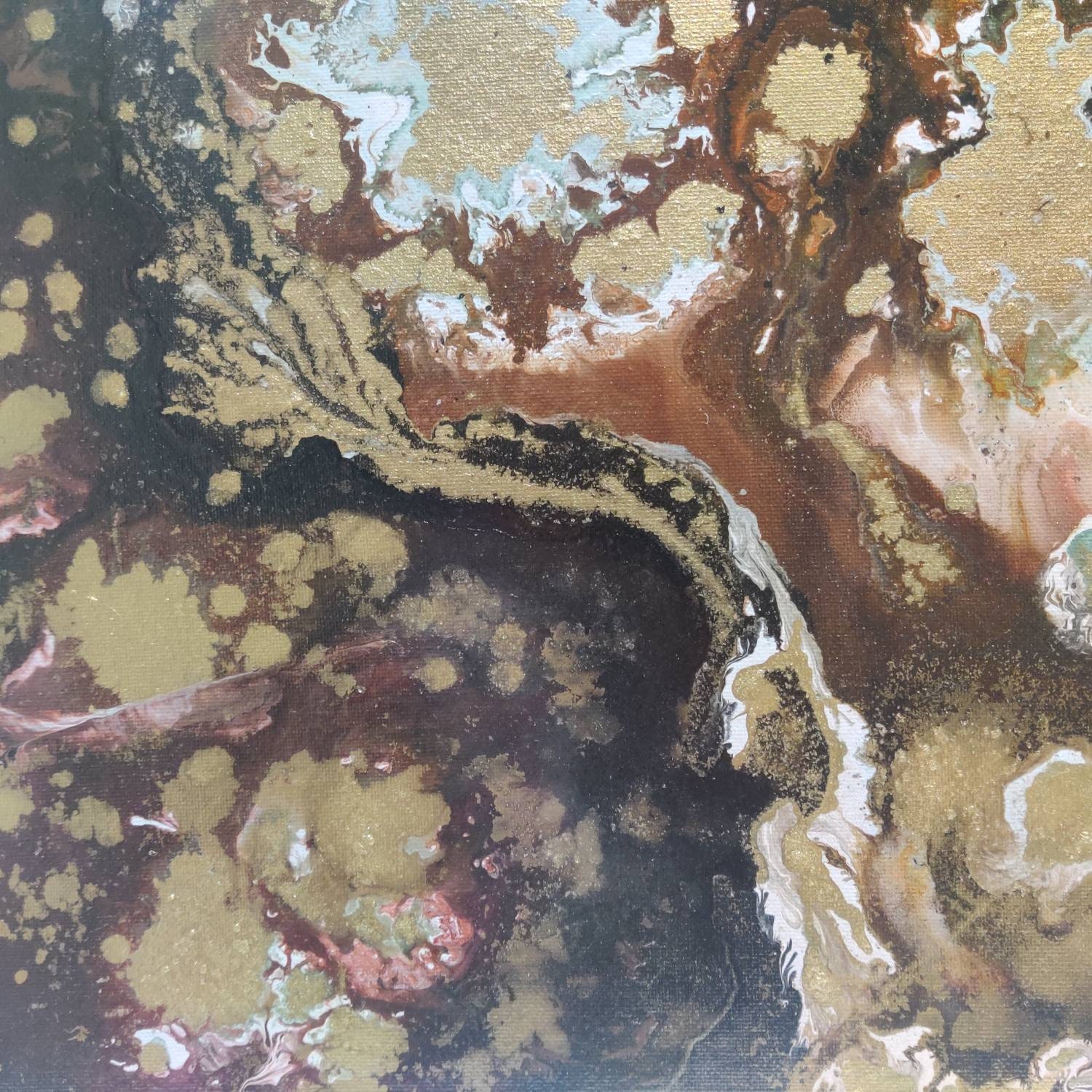 Erde und Staub braunes und goldenes abstraktes | Etsy