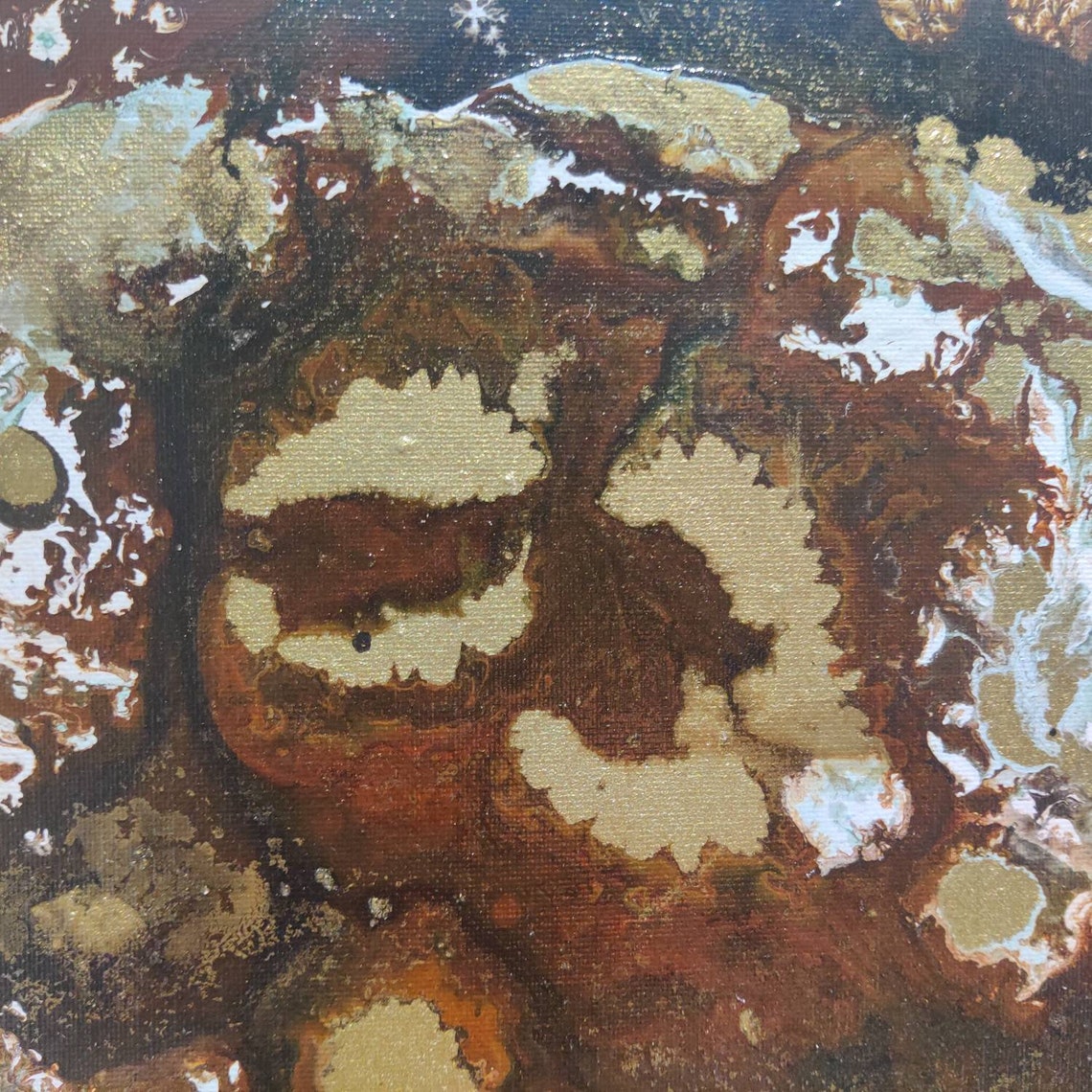 Erde und Staub braunes und goldenes abstraktes | Etsy