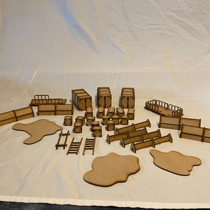 War Gaming Terrain - Shipping Containers / Barriers / Scatter Terrain