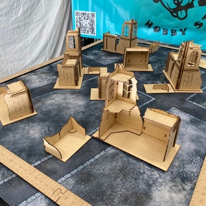 Wargaming Full Terrain Set - For Simulating Current Edition Layouts (Updated for P.N. Layouts) - Set G