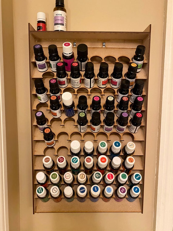 Wall Mounted Essential Oils Rack - Holds 75+ Oils