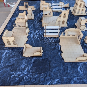 Wargaming Terrain Set: MDF Ruin Layouts for 40K Tournament (11th Edition) image 4