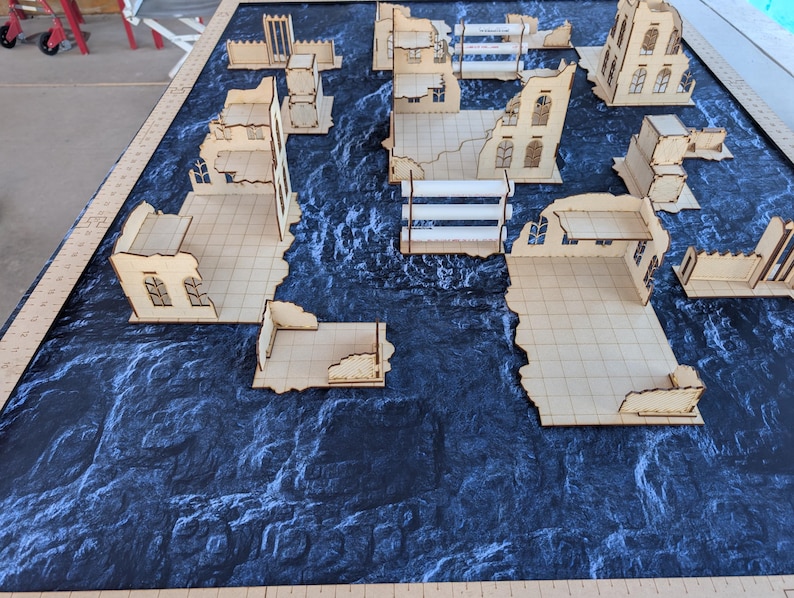 Wargaming Terrain Set: MDF Ruin Layouts for 40K Tournament (11th Edition) image 4