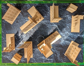 Wargaming Terrain Set - Fully Compatible for 40K WTC Games and Tournaments - Collapsible