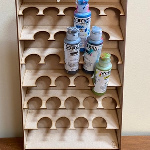 Wall Mounted Paint Rack for Golden / Liquatex Liquid Paints