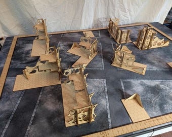 Wargaming Full Terrain Set - Space Elf Themed for Simulating Current P.N. Layouts