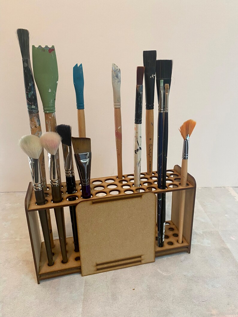 Extra Large Paint Brush / Tool Holder for your art desk image 6