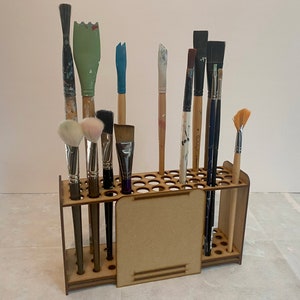 Extra Large Paint Brush / Tool Holder for your art desk No