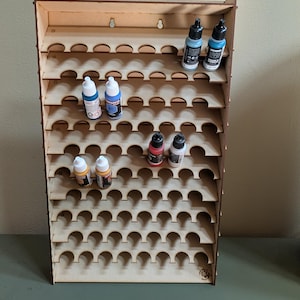 Wall Mounted Vertical Hobby Paint Storage Rack - No Gluing Required - Etsy